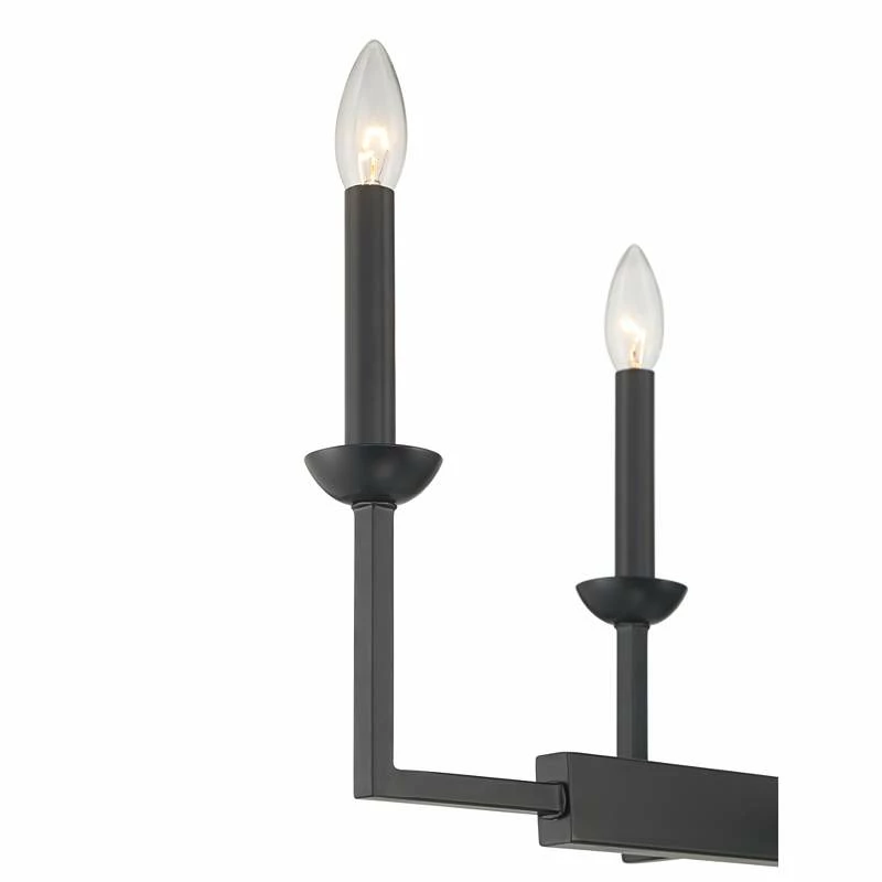 Kime 50" Wide Black 8-Light Trestle Island Chandelier 5 Kime 50" Wide Black 8-Light Trestle Island Chandelier - Image 3