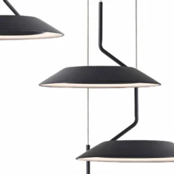 Koncept Royyo 12" Wide Matte Black 6-Light Mini Pendant -Outlet The Radiantix Store koncept royyo 12 inch wide matte black 6 light mini pendant 68r45views1