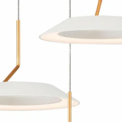 Koncept Royyo 12"W Matte White And Gold 3-Light Mini Pendant -Outlet The Radiantix Store koncept royyo 12 inchw matte white and gold 3 light mini pendant 68r39views1