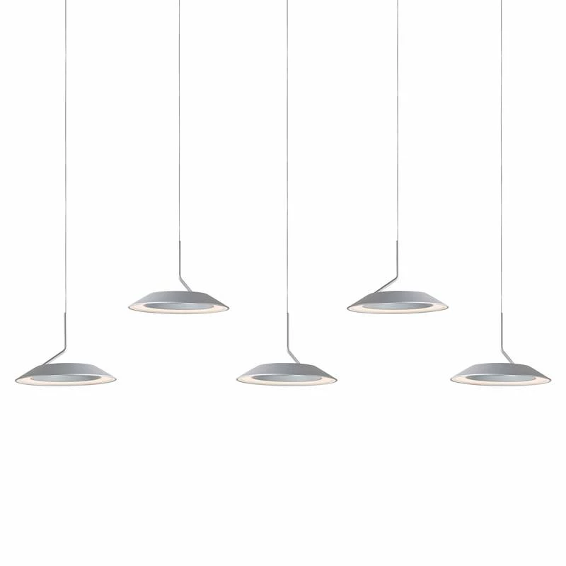 Koncept Royyo 44" Wide Silver 5-Light Linear Pendant 4 Koncept Royyo 44" Wide Silver 5-Light Linear Pendant - Image 2