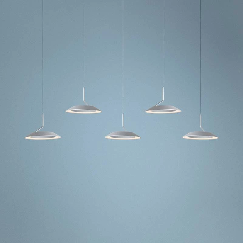 Koncept Royyo 44" Wide Silver 5-Light Linear Pendant 3 Koncept Royyo 44" Wide Silver 5-Light Linear Pendant