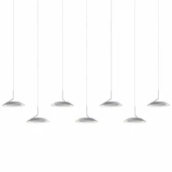 Koncept Royyo 44" Wide Silver 7-Light Linear Pendant -Outlet The Radiantix Store koncept royyo 44 inch wide silver 7 light linear pendant 68r33