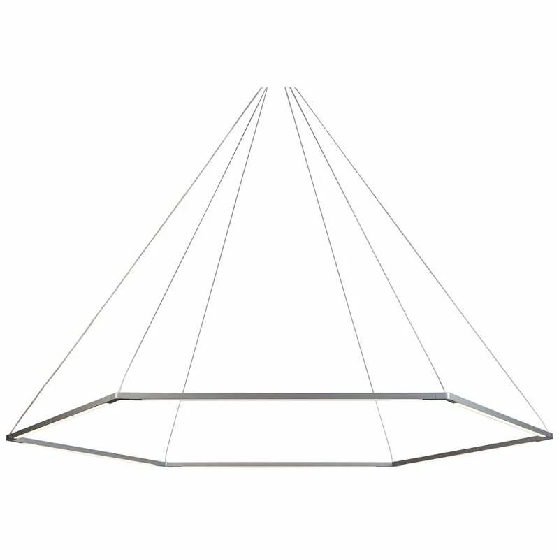 Koncept Z-Bar Honeycomb 51 3/4"W Silver LED Pendant Light 4 Koncept Z-Bar Honeycomb 51 3/4"W Silver LED Pendant Light - Image 2