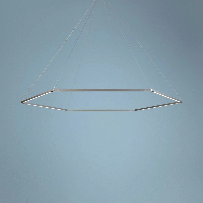 Koncept Z-Bar Honeycomb 51 3/4"W Silver LED Pendant Light 3 Koncept Z-Bar Honeycomb 51 3/4"W Silver LED Pendant Light