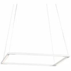 Koncept Z-Bar Square 18" Wide Modern Matte White LED Pendant Light -Outlet The Radiantix Store koncept z bar square 18 inch wide modern matte white led pendant light 65t80