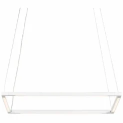 Koncept Z-Bar Square 18" Wide Modern Matte White LED Pendant Light -Outlet The Radiantix Store koncept z bar square 18 inch wide modern matte white led pendant light 65t80views1
