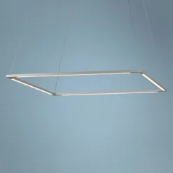 Koncept Z-Bar Square 26" Wide Silver LED Pendant Light