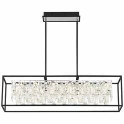 Krisa 35 1/2" Wide Crystal LED Kitchen Island Light Pendant -Outlet The Radiantix Store krisa 35 and one half inch wide crystal led kitchen island light pendant 78t09views3