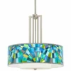 Lagos Mosaic Carey 24" Brushed Nickel 4-Light Chandelier -Outlet The Radiantix Store lagos mosaic carey 24 inch brushed nickel 4 light chandelier 99t06