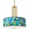 Lagos Mosaic Carey 24" Gold 4-Light Chandelier -Outlet The Radiantix Store lagos mosaic carey 24 inch gold 4 light chandelier 838n6