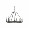 Landen 34" Wide Smith Steel 8-Light Wagon Wheel Chandelier -Outlet The Radiantix Store landen 34 inch wide smith steel 8 light wagon wheel chandelier 94h25