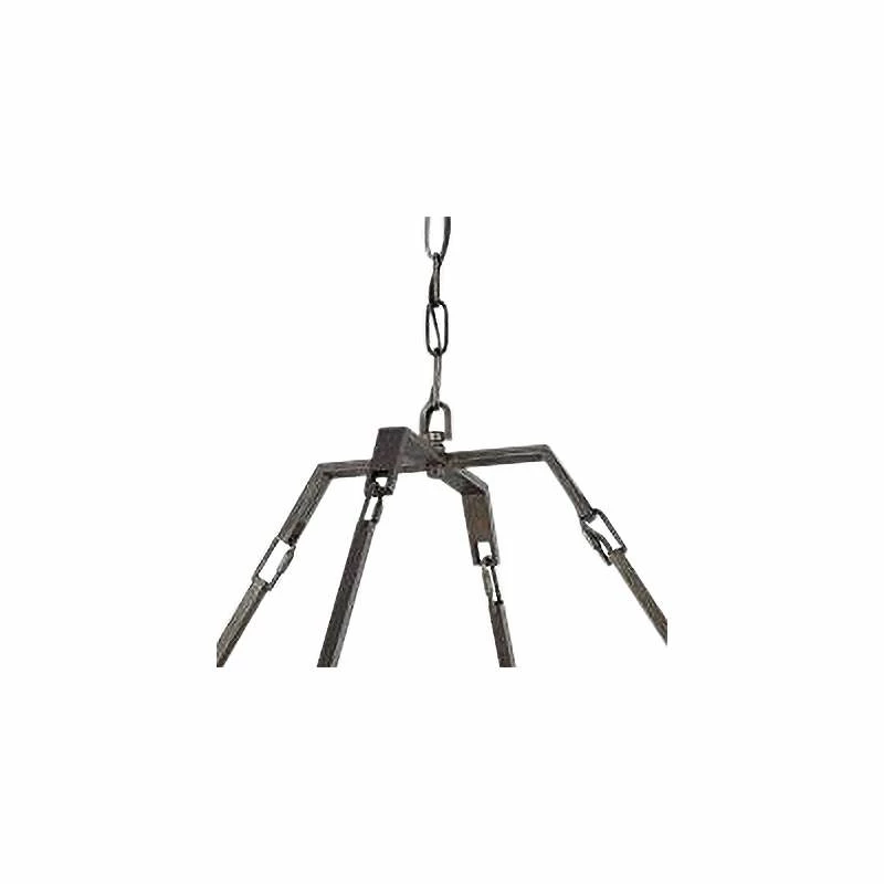 Landen 34" Wide Smith Steel 8-Light Wagon Wheel Chandelier 5 Landen 34" Wide Smith Steel 8-Light Wagon Wheel Chandelier - Image 3