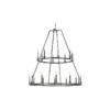 Landen 48" Wide Smith Steel 2-Tier 20-Light Wagon Wheel Chandelier 1 Landen 48" Wide Smith Steel 2-Tier 20-Light Wagon Wheel Chandelier -Outlet The Radiantix Store landen 48 inch wide smith steel 2 tier 20 light wagon wheel chandelier 72a86