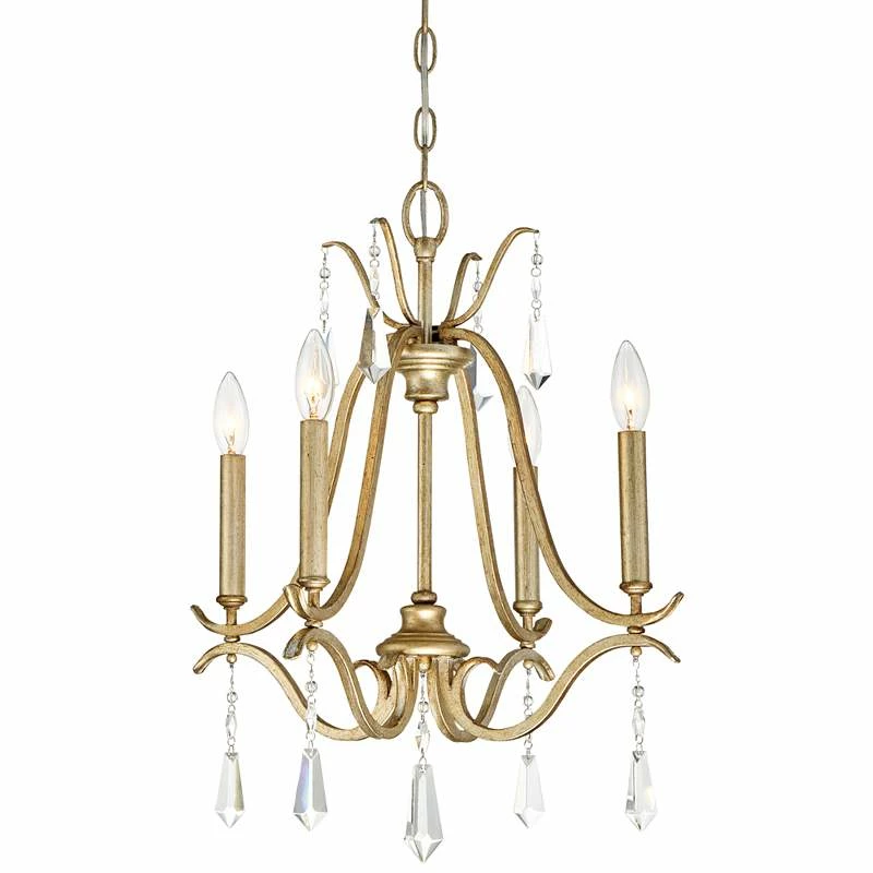 Laurel Estate 18" Wide Brio Gold 4-Light Mini Chandelier 4 Laurel Estate 18" Wide Brio Gold 4-Light Mini Chandelier - Image 2