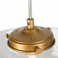 Lavaje 9 1/2"W Gold Iron Seeded Glass Mini Pendant Light -Outlet The Radiantix Store lavaje 9 and one half inchw gold iron seeded glass mini pendant light 99c17views1