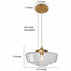 Lavaje 9 1/2"W Gold Iron Seeded Glass Mini Pendant Light -Outlet The Radiantix Store lavaje 9 and one half inchw gold iron seeded glass mini pendant light 99c17views3