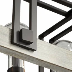 Laya 38 3/4"W Bronze W/ Wood Kitchen Island Light Chandelier -Outlet The Radiantix Store laya 38 and three quarter inchw bronze w wood kitchen island light chandelier 71d72views2