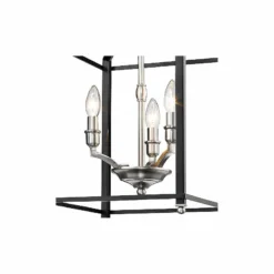 Golden Lighting Leighton 11 3/4" Wide Pewter And Black 3-Light Mini Pendant -Outlet The Radiantix Store leighton 11 and three quarter inch wide pewter and black 3 light mini pendant 33r55views1
