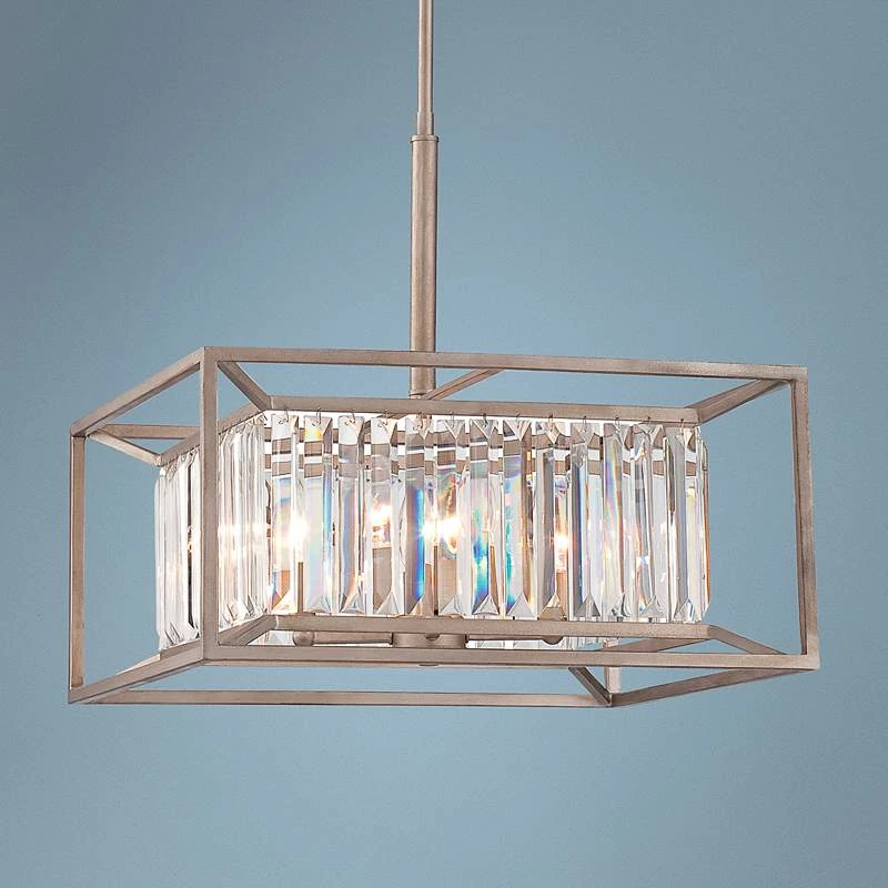 Linares 19" Wide Aged Platinum 4-Light Pendant 3 Linares 19" Wide Aged Platinum 4-Light Pendant