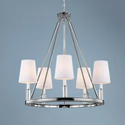 Lismore 28 1/4" Wide Polished Nickel Chandelier
