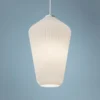 AFX Lola 11" Wide Frosted White Ribbed Glass Mini Pendant -Outlet The Radiantix Store lola 11 inch wide frosted white ribbed glass mini pendant 69d93cropped