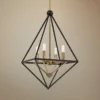 Louvre 22 1/2" Wide Bronze And Brass 4-Light Foyer Pendant -Outlet The Radiantix Store louvre 22 and one half inch wide bronze and brass 4 light foyer pendant 67t70cropped