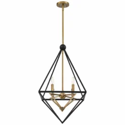 Louvre 22 1/2" Wide Bronze And Brass 4-Light Foyer Pendant -Outlet The Radiantix Store louvre 22 and one half inch wide bronze and brass 4 light foyer pendant 67t70views3