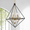Louvre 29" Wide Western Bronze And Brass 8-Light Modern Foyer Pendant -Outlet The Radiantix Store louvre 29 inch wide western bronze and brass 8 light modern foyer pendant 67t71cropped