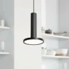 AFX Luna 8" Wide Black LED Mini Pendant Light -Outlet The Radiantix Store luna 8 inch wide black led mini pendant light 94e48cropped