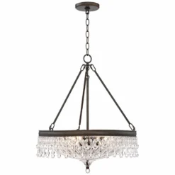 Macey 20 1/4" Wide Traditional Bronze Finish Crystal Chandelier -Outlet The Radiantix Store macey 20 and one quarter inch wide traditional bronze finish crystal chandelier 15e92views2