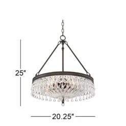 Macey 20 1/4" Wide Traditional Bronze Finish Crystal Chandelier -Outlet The Radiantix Store macey 20 and one quarter inch wide traditional bronze finish crystal chandelier 15e92views4
