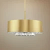 Madison 24" Wide Satin Brass Drum Pendant Light -Outlet The Radiantix Store madison 24 inch wide satin brass drum pendant light 73g96cropped