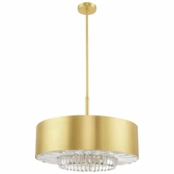 Madison 24" Wide Satin Brass Drum Pendant Light -Outlet The Radiantix Store madison 24 inch wide satin brass drum pendant light 73g96views1