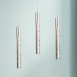 Magic 12"W Polished Nickel 3-Light LED Multi Light Pendant