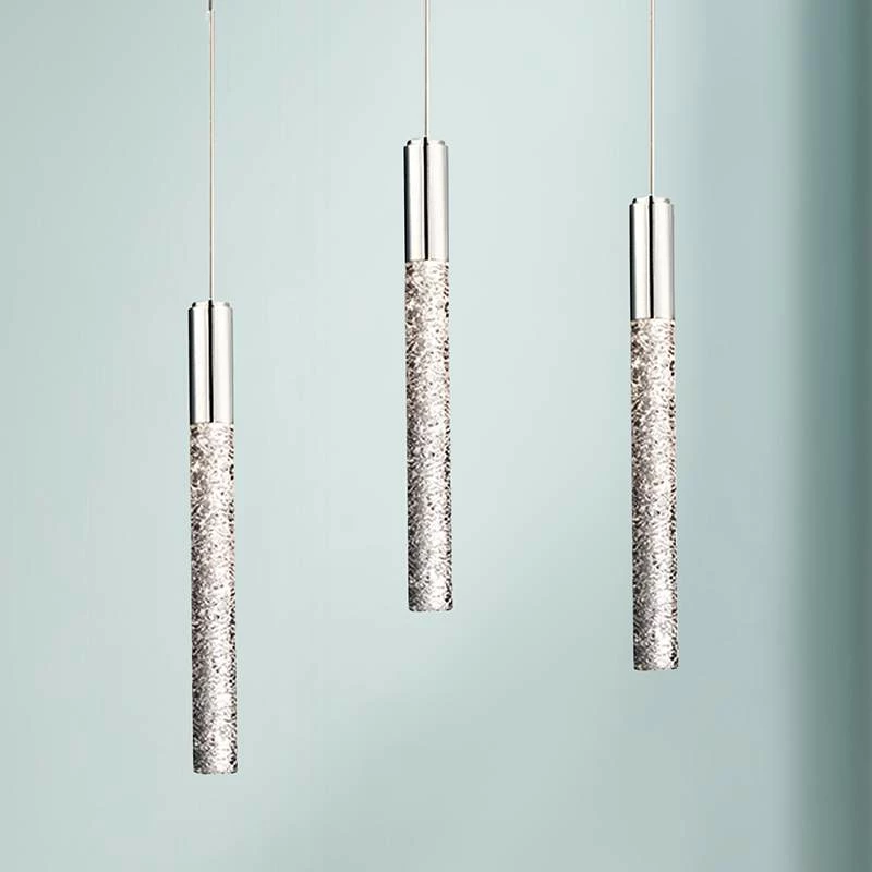 Magic 12"W Polished Nickel 3-Light LED Multi Light Pendant 3 Magic 12"W Polished Nickel 3-Light LED Multi Light Pendant
