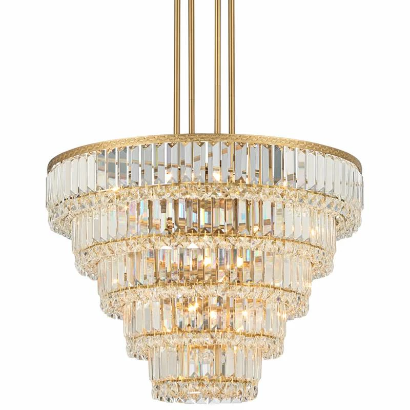 Magnificence 23 3/4" Wide Soft Gold Crystal Pendant Light 4 Magnificence 23 3/4" Wide Soft Gold Crystal Pendant Light - Image 2