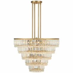 Magnificence 23 3/4" Wide Soft Gold Crystal Pendant Light 13 Magnificence 23 3/4" Wide Soft Gold Crystal Pendant Light -Outlet The Radiantix Store magnificence 23 and three quarter inch wide soft gold crystal pendant light 313f2views4
