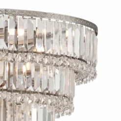 Magnificence 24 1/2"W Satin Nickel And Crystal LED 15-Light Chandelier -Outlet The Radiantix Store magnificence 24 and one half inchw satin nickel and crystal led 15 light chandelier 1d961views1
