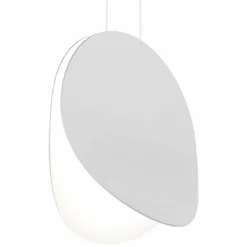 Malibu Discs™ 14" Wide Satin White LED Pendant Light