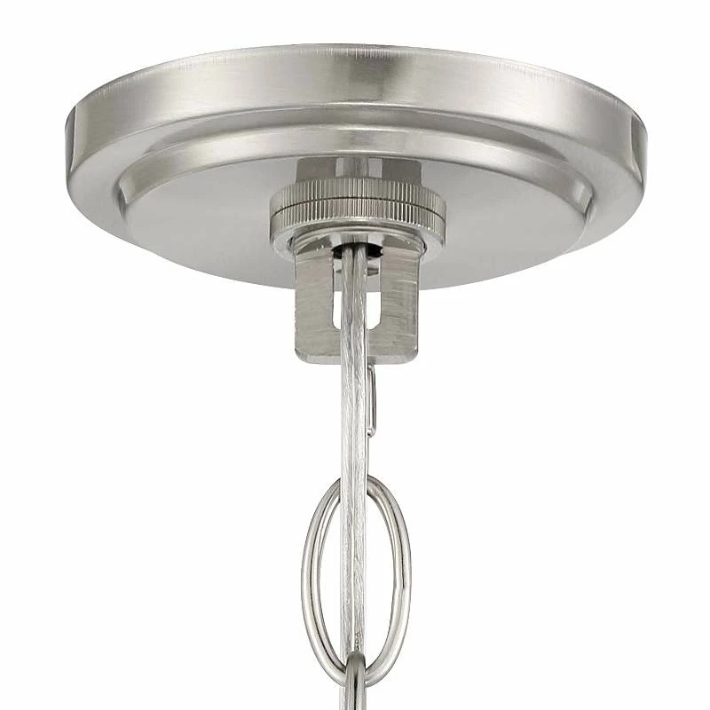 Mallot 20" Wide Brushed Nickel Modern Glass Bowl Pendant Light 7 Mallot 20" Wide Brushed Nickel Modern Glass Bowl Pendant Light - Image 5