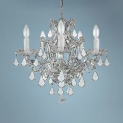 Maria Theresa 20" Wide Polished Chrome 6-Light Chandelier