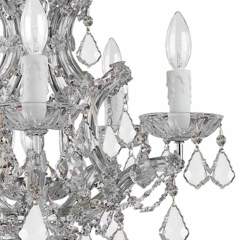 Maria Theresa 20" Wide Polished Chrome 6-Light Chandelier 5 Maria Theresa 20" Wide Polished Chrome 6-Light Chandelier - Image 3