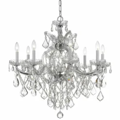 Maria Theresa 28" Wide Polished Nickel 9-Light Chandelier 6 Maria Theresa 28" Wide Polished Nickel 9-Light Chandelier -Outlet The Radiantix Store maria theresa 28 inch wide polished nickel 9 light chandelier 74t70