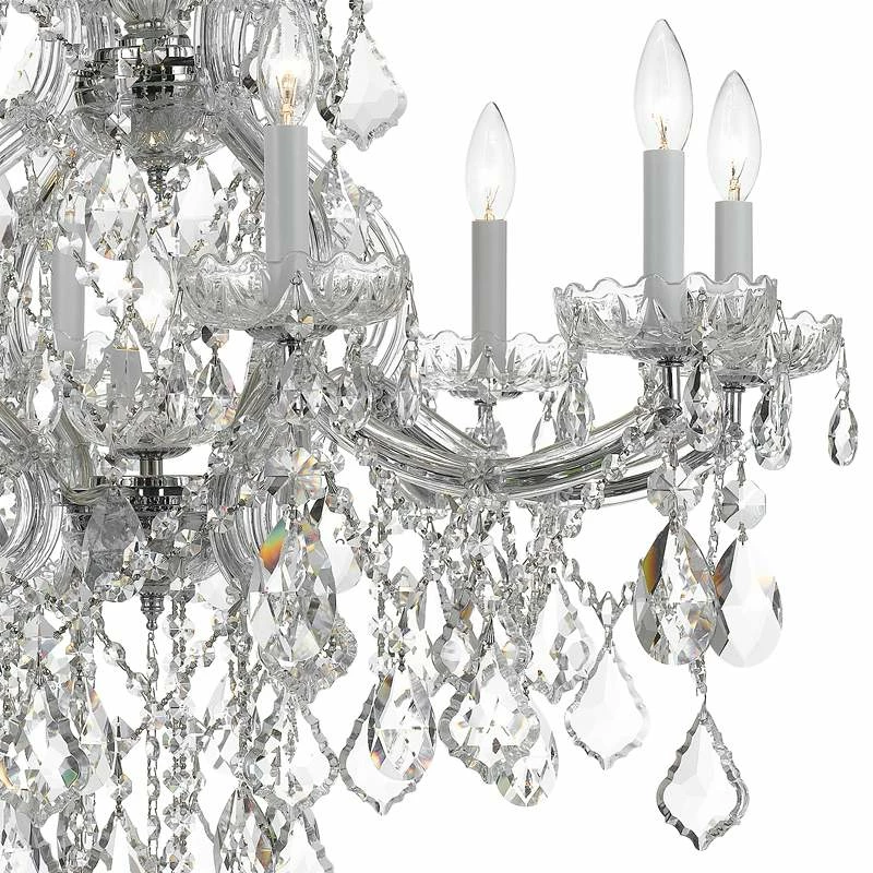Maria Theresa 28" Wide Polished Nickel 9-Light Chandelier 5 Maria Theresa 28" Wide Polished Nickel 9-Light Chandelier - Image 3