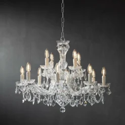 Maria Theresa 29" Wide Polished Chrome 12-Light Chandelier -Outlet The Radiantix Store maria theresa 29 inch wide polished chrome 12 light chandelier 62e52views2