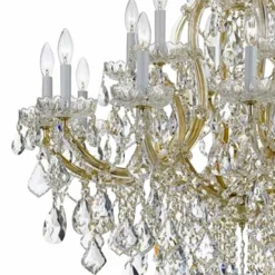 Maria Theresa 35" Wide 19-Light Gold And Crystal Chandelier -Outlet The Radiantix Store maria theresa 35 inch wide 19 light gold and crystal chandelier 1k260views1
