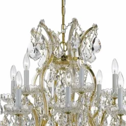 Maria Theresa 35" Wide 19-Light Gold And Crystal Chandelier -Outlet The Radiantix Store maria theresa 35 inch wide 19 light gold and crystal chandelier 1k260views2