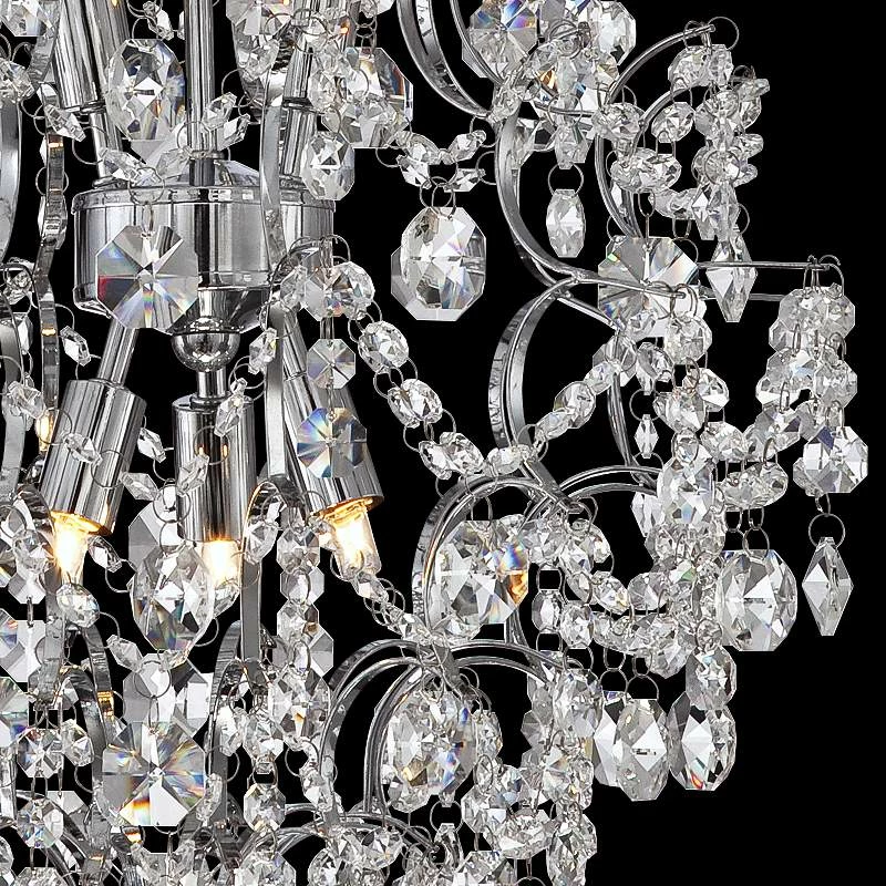 Marilyn 18 1/4" Wide Chrome And Crystal Chandelier 5 Marilyn 18 1/4" Wide Chrome And Crystal Chandelier - Image 3