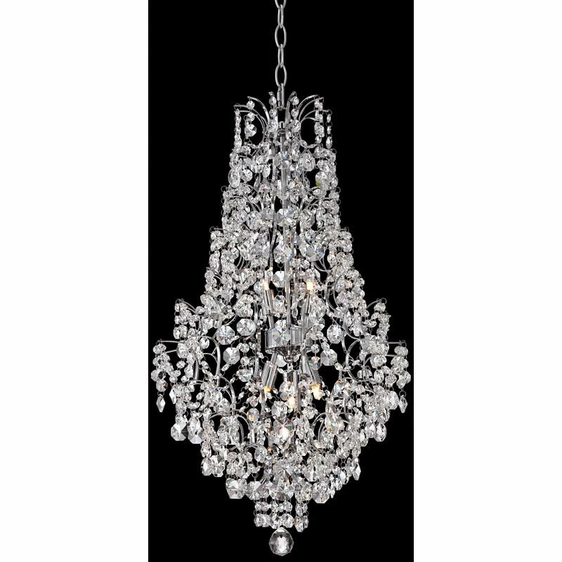 Marilyn 18 1/4" Wide Chrome And Crystal Chandelier 7 Marilyn 18 1/4" Wide Chrome And Crystal Chandelier - Image 5
