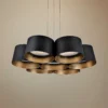 Marimba 17 3/4"W Black And Gold Leaf 7-Light LED Pendant 1 Marimba 17 3/4"W Black And Gold Leaf 7-Light LED Pendant -Outlet The Radiantix Store marimba 17 and three quarter inchw black and gold leaf 7 light led pendant 55p74cropped